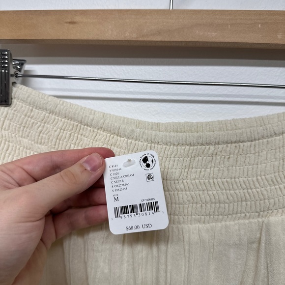 Free People Songs Of Summer Pants - Ivory - NWT - Size M - Picture 7 of 8